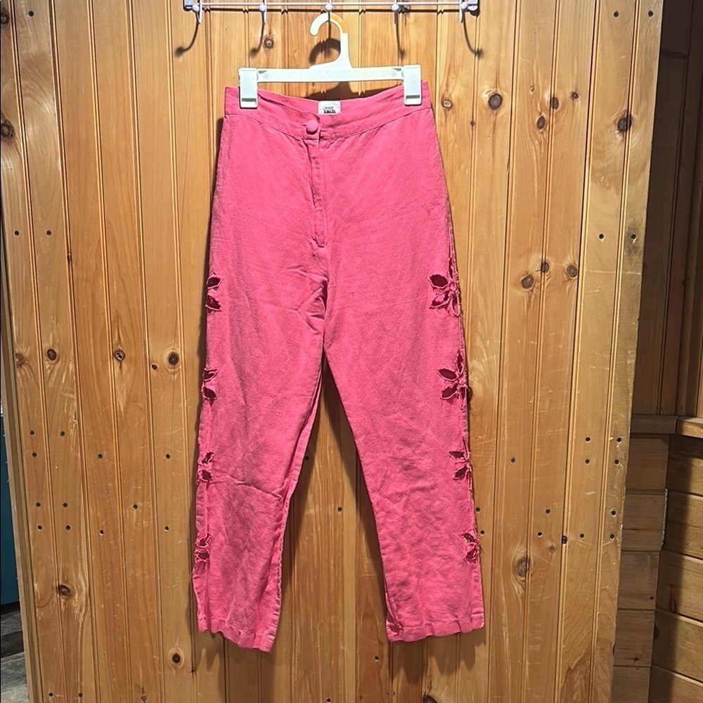 TACH jorgelina flower cut out pants size medium